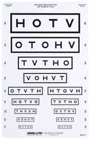 HOTV Eye Chart (10 ft)