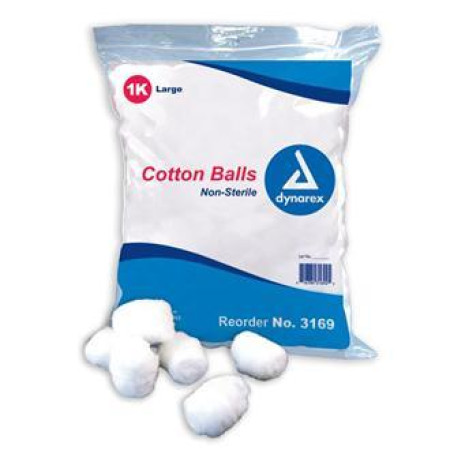 Richmond Cotton Balls Large, Bulk, 1000/bg, 2 bg/cs