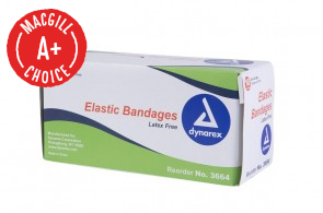 4" x 5 Yds Economy Elastic Bandages with Clips, 10/Pack