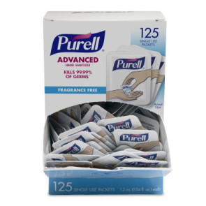 Purell® Singles™ Single-Use  Hand Sanitizer Packet125/bx