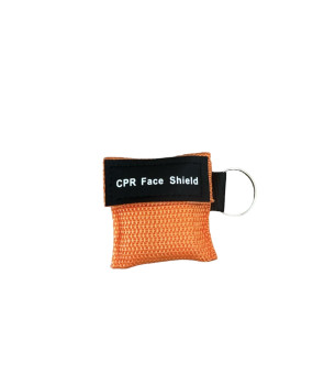 CPR Keychain Mask, Orange Woven Case