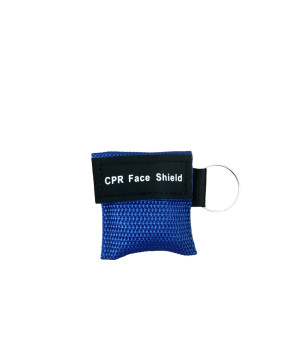 CPR Keychain Mask, Blue Woven Case