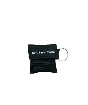 CPR Keychain Mask , Black Woven Case