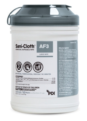 PDI Sani-Cloth® AF3 Germicidal Wipes, 6" x 6¾", 160/Can