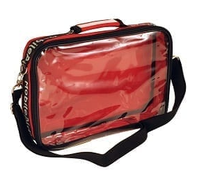 MobileAid® OTS Medical Supplies Clear Pouch, Red